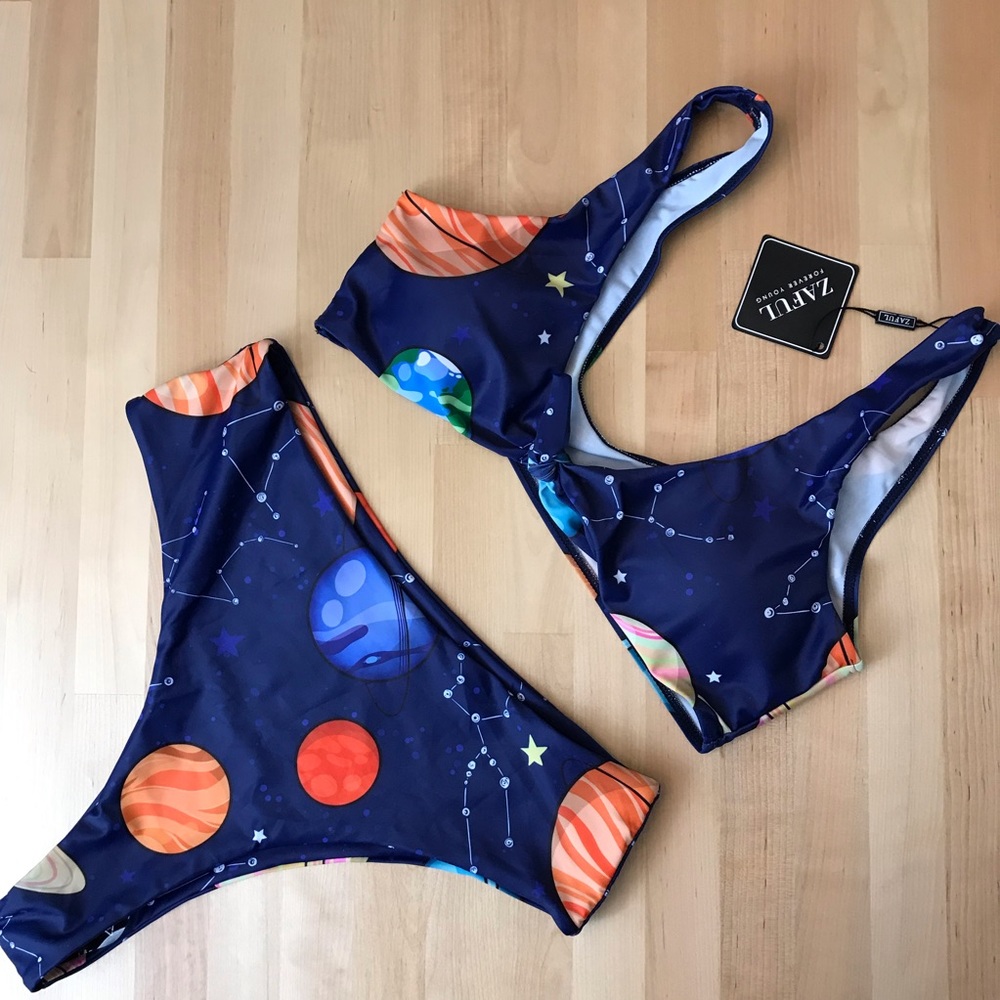 NWT High Waisted Space Bikini